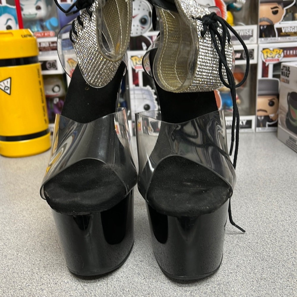 Pleaser rhinestones ankle